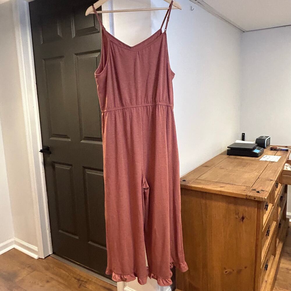 HAYDEN LOS ANGELES 1XL Jumpsuit Wide Leg Spaghetti Strap Stretch Waist Comfort - Picture 6 of 11